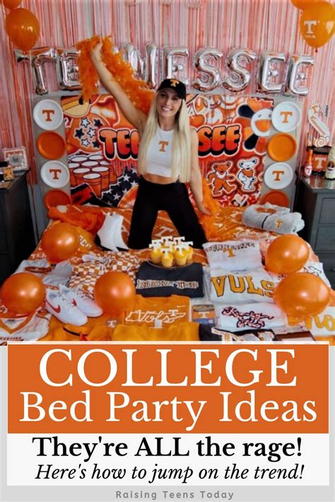 bed party college ideas|college decision day celebration ideas.